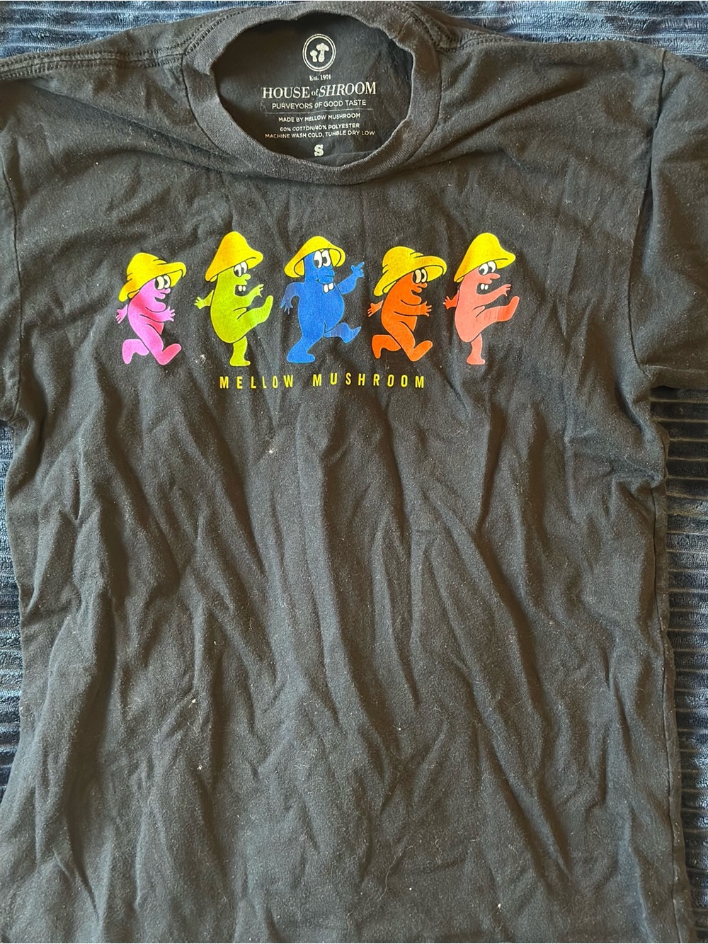 House of Shroom Black Mellow Mushroom Graphic Tee